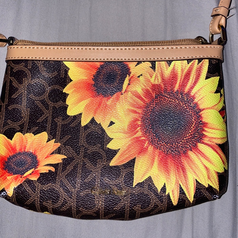 calvin klein sunflower purse